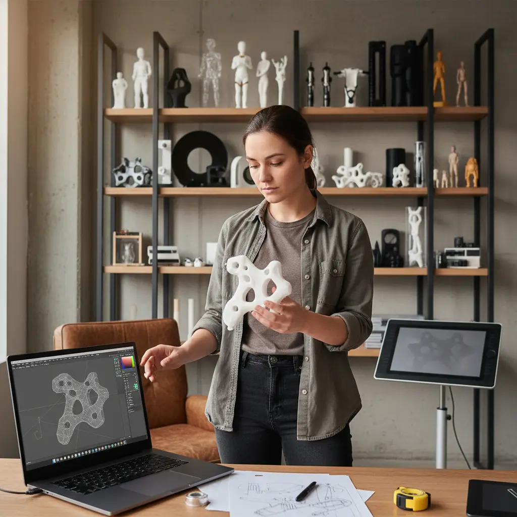 Produktdesigner mit Prototyp